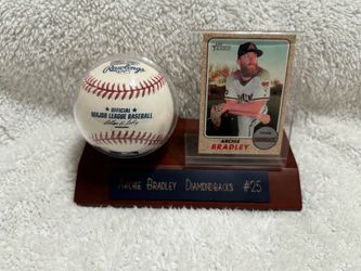 MLB Archie Bradley Mounted  Signed Ball & Card