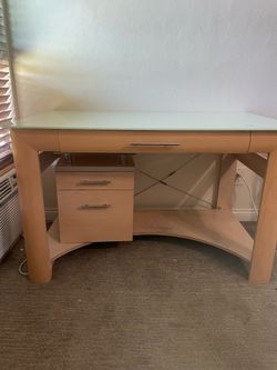2 piece desk with storage
