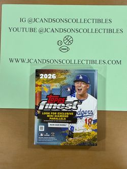 2026 Topps Finest MLB Baseball Mega Box Factory Sealed 6 Card/pack 8 Packs/Box