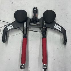 HED Integrated Carbon Fiber TT/Triathlon Basebar + Aero Bars+ Shifters+Brake levers+ Stem 