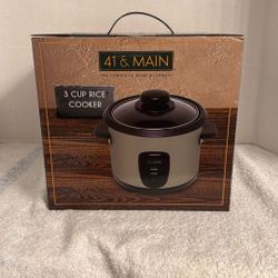 41 & Main 3 Cup Rice Cooker 