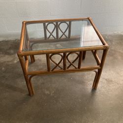 Glass Top End Table