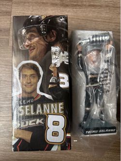 NIB Teemu Selanne Stanley Cup Bobble Head - Anaheim Ducks 30th Anniversary