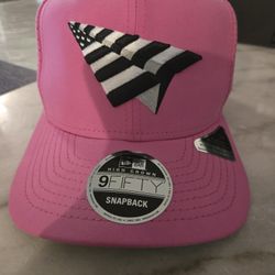 New Era Airplane 9FIFTY Snapback Pink Hat "On The Run"