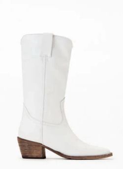Steve Madden Women’s Leather White Albany Boots