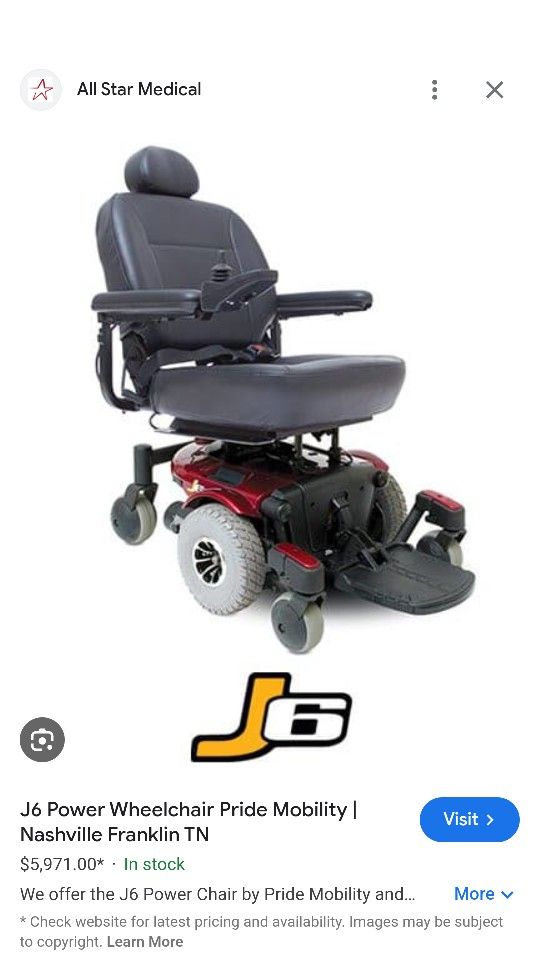 Motorized Wheel Chair J6