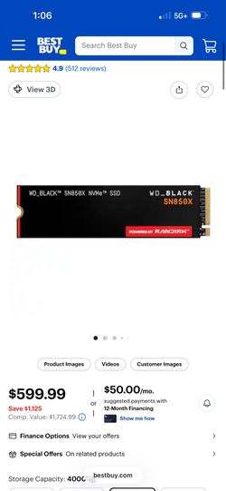 4tb SSD WD Black