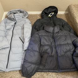 Brand new jackets-$30 each. Marc Jacobs size small. American eagle-size medium. Higley and ray. 