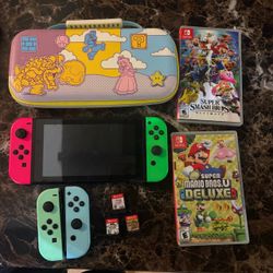 Nintendo Switch Bundle with Games and Accessories