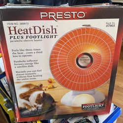 Presto HeatDish Plus Footlight parabolic electric heater