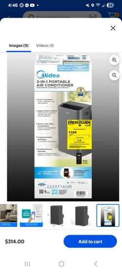 Midea 8,000 BTU  portable smart  air conditioner
