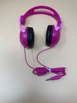 Ever Win Kids Children Headphones Adjustable Volume Limit Lock 3.5mm Pink NEW