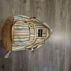 Striped Jansport Backpack