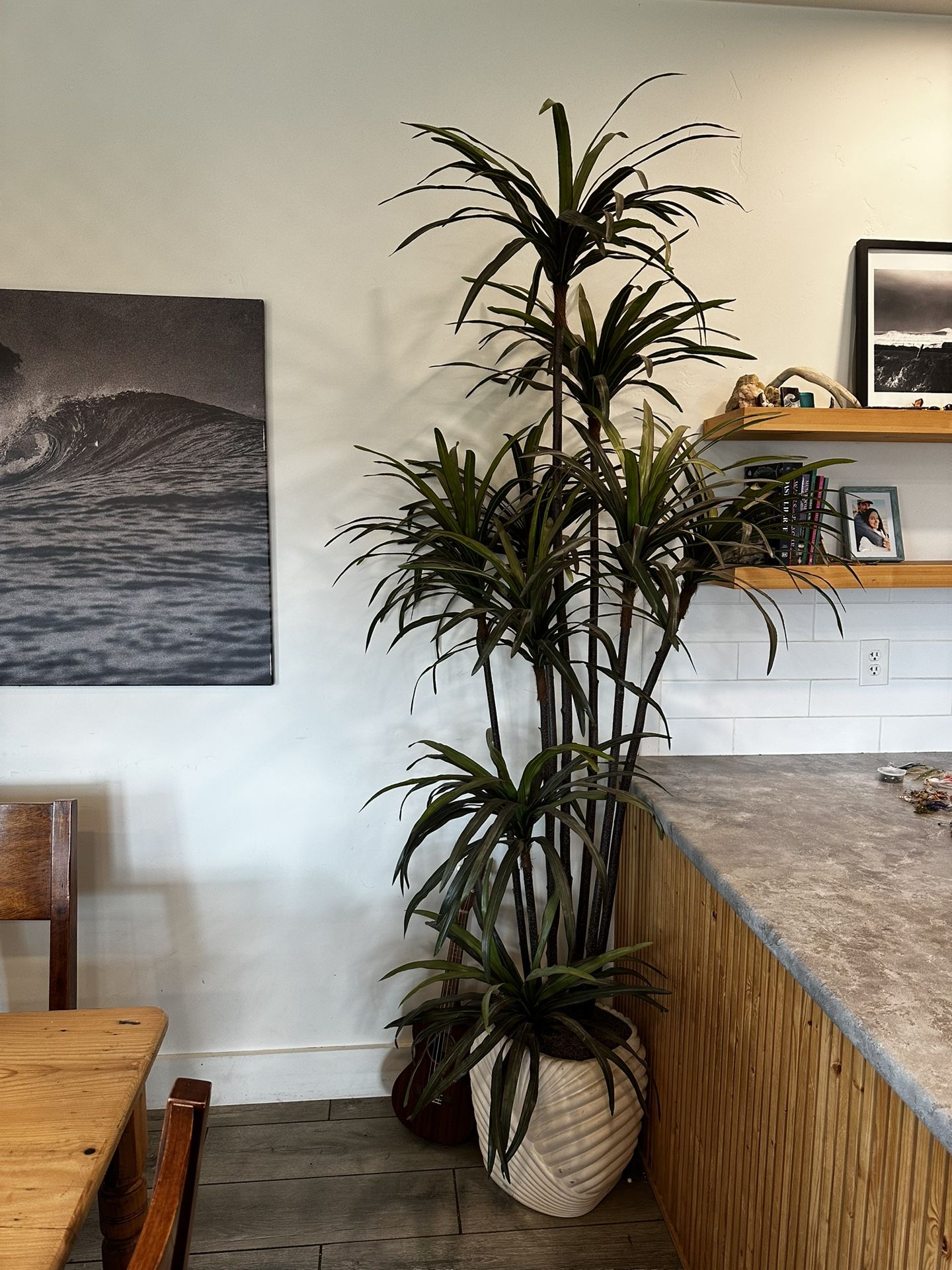 Tall Indoor Faux Plant In Decorative Pot