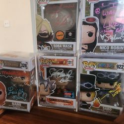  (Read DESCRIPTION) Signed Anime Funko Pop Sell Dragonball And One Piece 