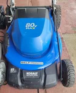 Kobalt 80-volt, 21-in Self Propelled Battery Walk Mower with 6 Ah Battery Included