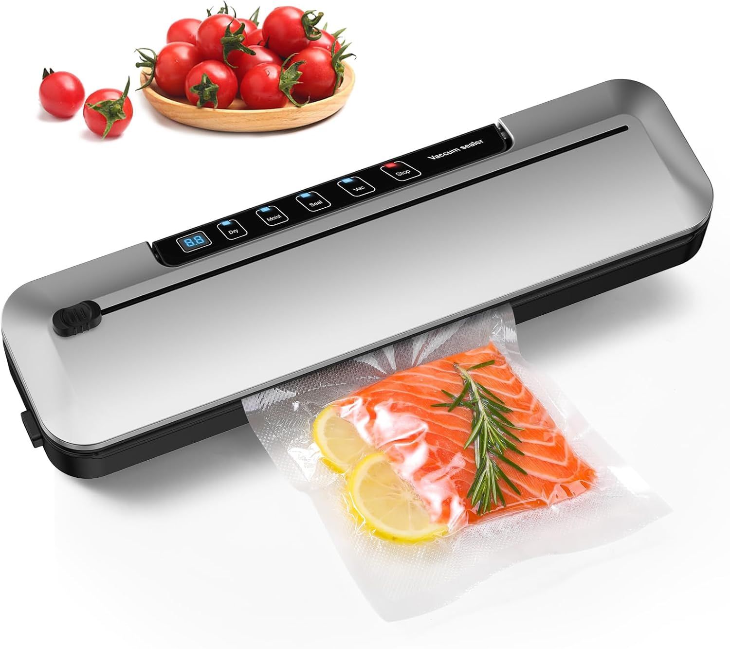 6-in-1 Compact Vacuum Sealer: 75kpa Food Preservation System