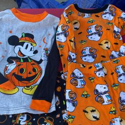 Halloween Mickey And Snoopy Pajamas