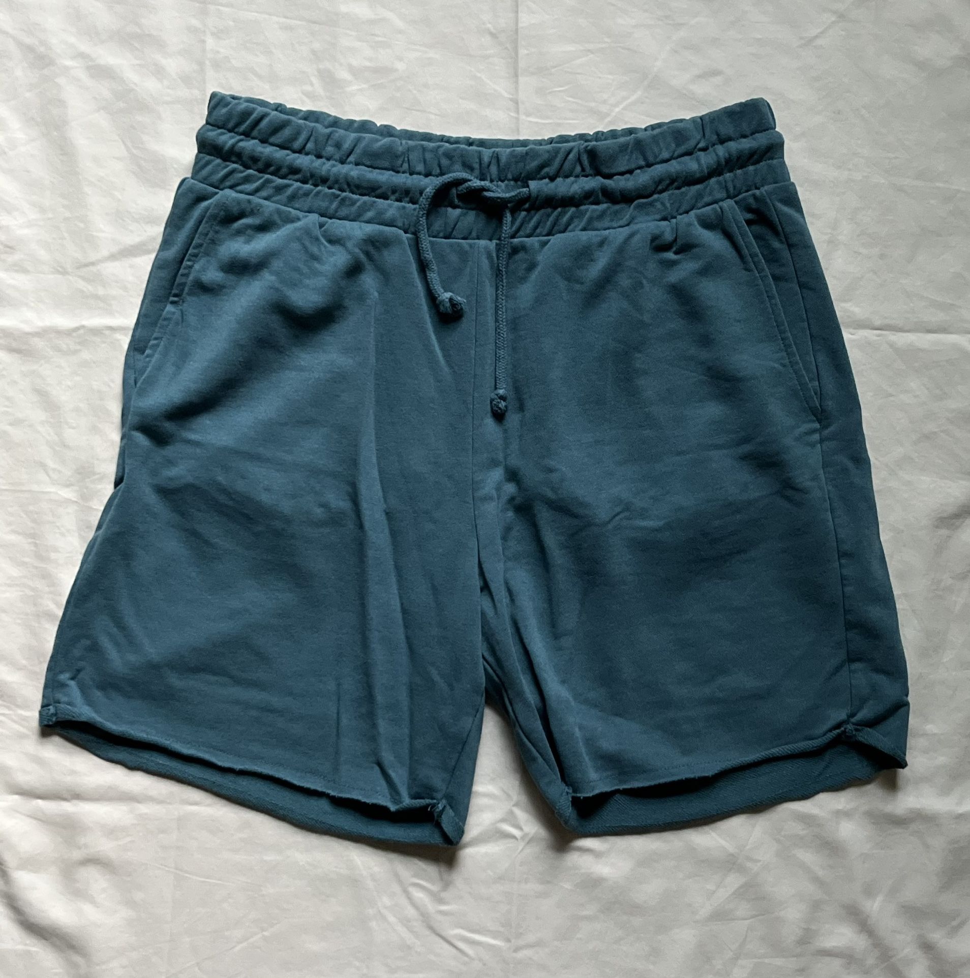 H&M Blue Sweat Shorts Size S Raw Hem