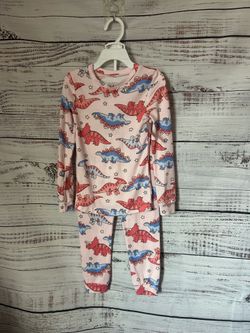NWT Cuddl Duds Pink Dinosaur Print Kids Pajama Set size 5t
