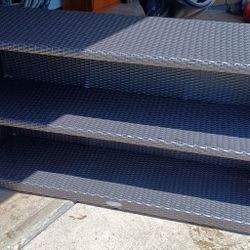 Indoor/Outdoor Wicker Shelf Great Condition Comes With Waterproof Cover!