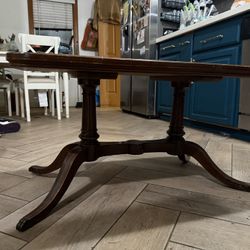 Vintage Coffee Table W/ Glass Top