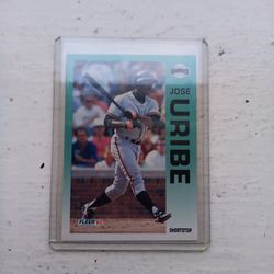 1992Fleer Jose Uribe Birthdayerror San Frisco Giants#649 MLB Baseball Card