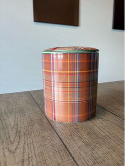 Woodrow Plaid Pet Treat Canister