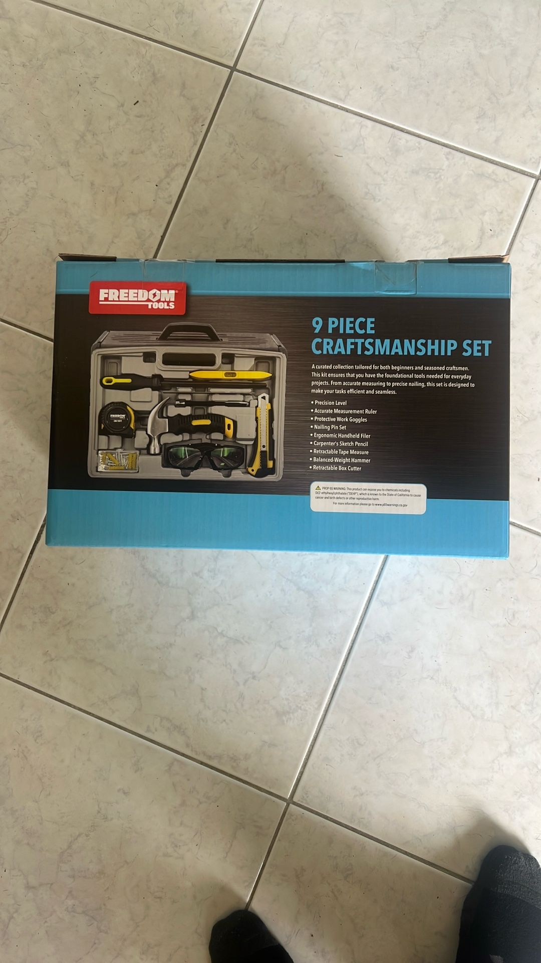 Freedom Tools 9  Piece Craftsmanship Set  Brand New