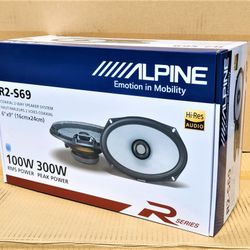Alpine R Series Car Speakers 6x9" 2-Way Coaxial Speaker System 300 Watts R2-S69 🚨 Payment Options Available 🚨 No Credit Needed 🚨 