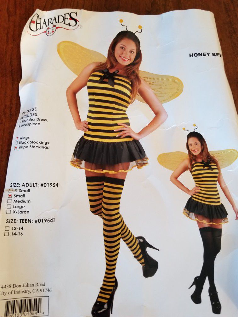 Honey Bee Halloween Costume Adult Small