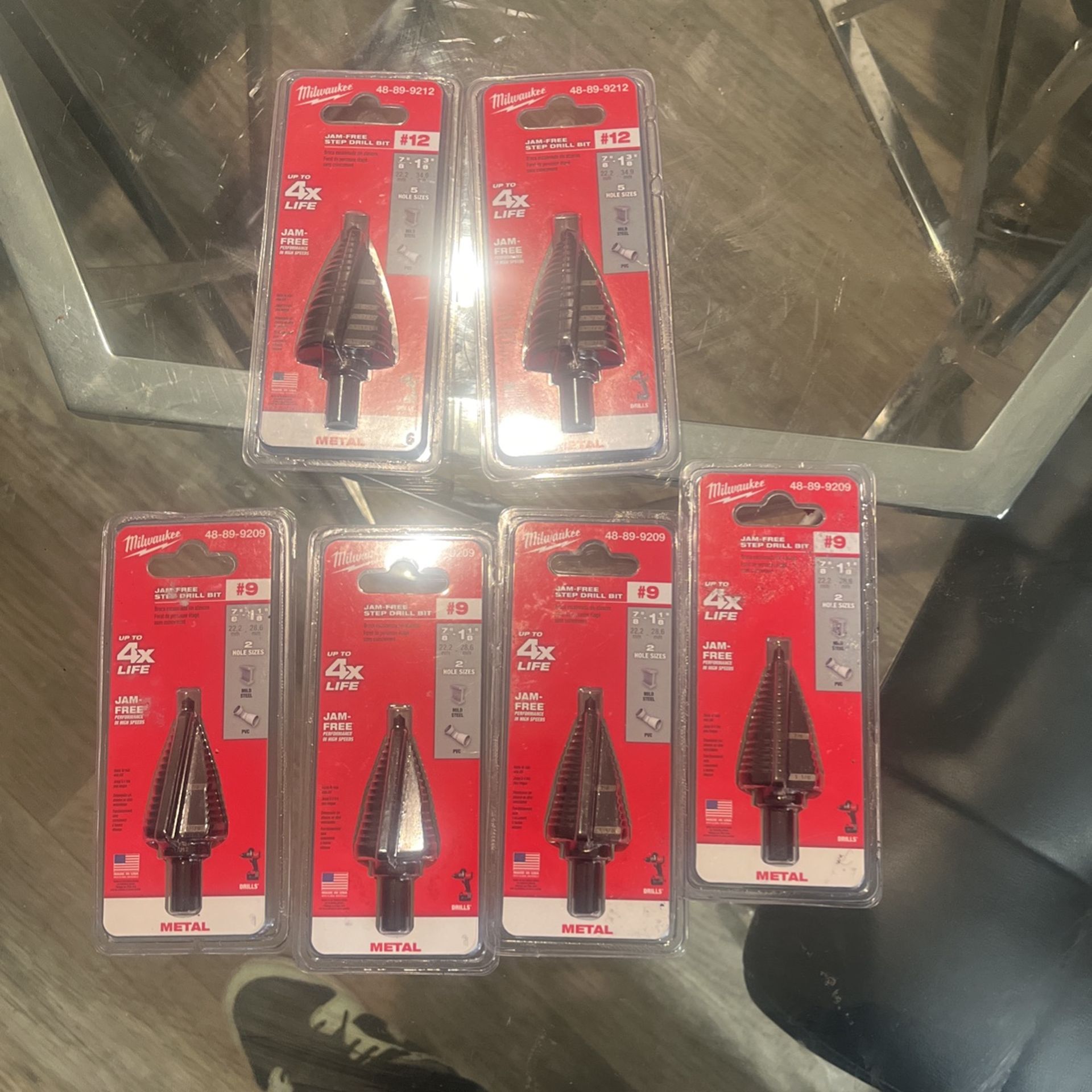 Milwaukee BRAND NEW step drill bits