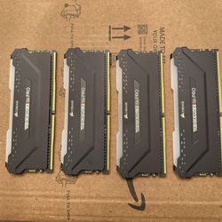 CORSAIR VENGEANCE RGB PRO 32GB (4 x 8GB) DDR4 DRAM 3200MHz C16 Memory Kit — Black