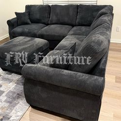 New Black Sectional 