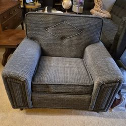 Retro MCM oversized sturdy upholstered chair