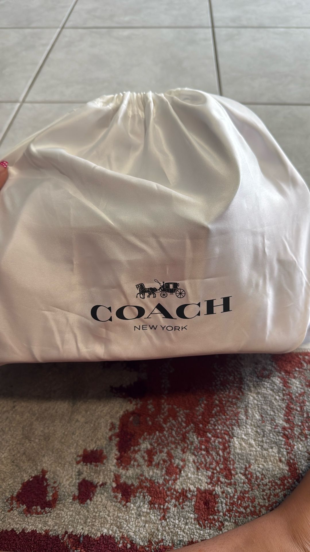 Authentic, Never Used,  Pink Coach Purse with dust bag