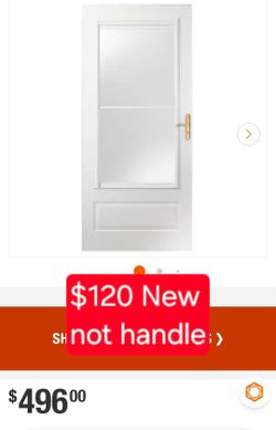 ✨️ Andersen 400-Series 36 in. x 80 in. White Universal 3/4-Light Retractable Aluminum Storm Door #1200