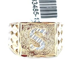 10Kt Yellow Gold Letter S Ring 4.00g Size 8 193485/13