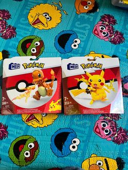 MEGA Pokémon Pikachu Chamander Build and Show Set of 2 New Sealed Fast Ship USA