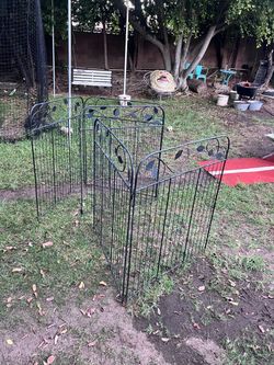 Black Wrought Iron Decorative Garden Fence Panels
