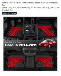 Toyota corola floor mats 2014-2019