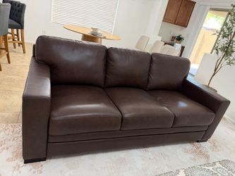 Brown Leather Couch
