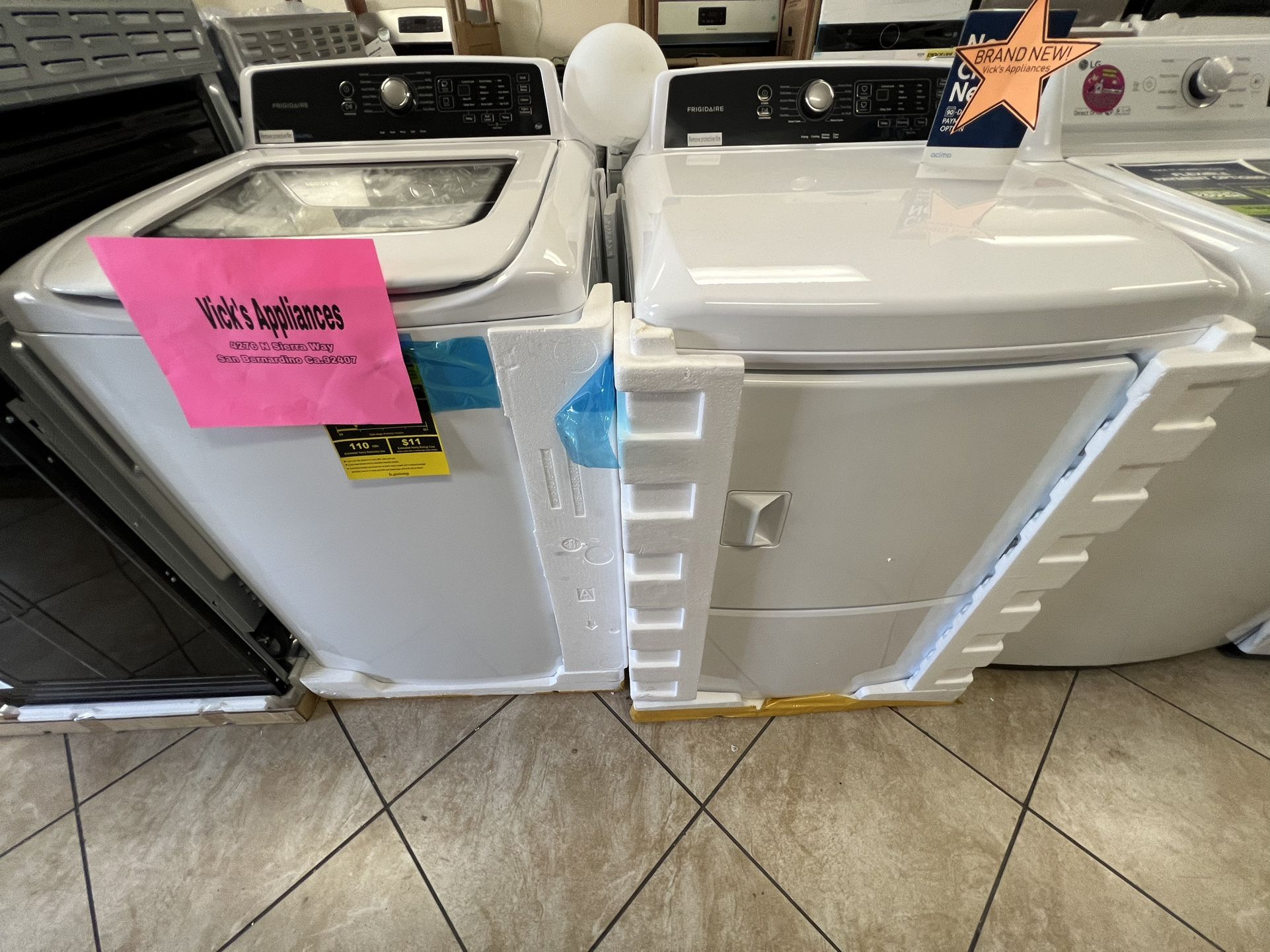 NEW WASHER AND DRYER