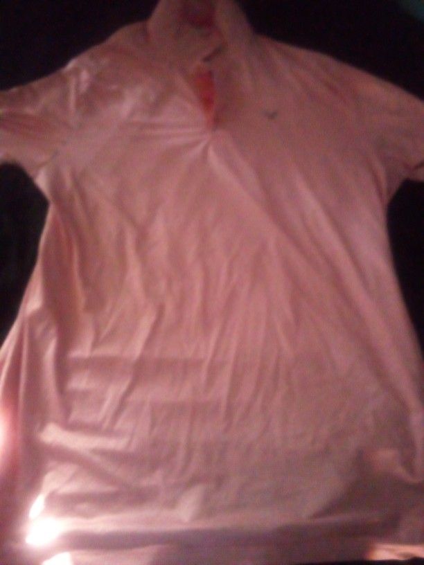 Men's Pink And White V Callaway T Shirt Short Sleeve 2XL
