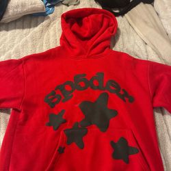 SP5DER RED HOODIE