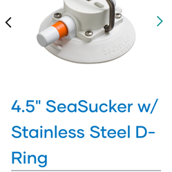 SeaSucker with D-ring 4.5 inch vacume cupped tie down / strapping point.