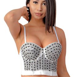 White Gemstone Corset 