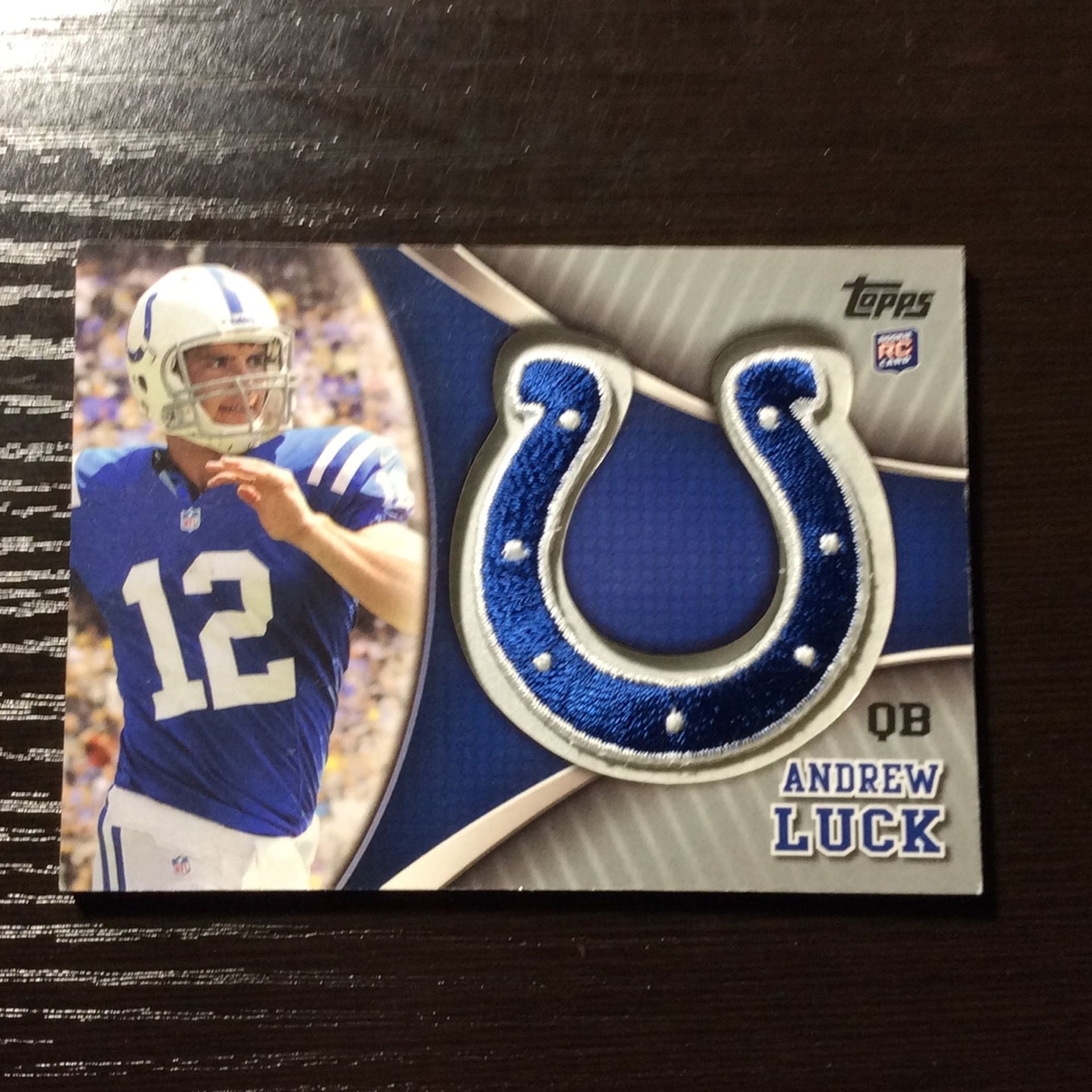 2012 Topps Andrew Luck Rookie Logo Patch Football Card
