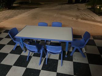 Kids Activity Table with 6 Chairs