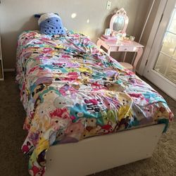 White Twin Bed Frame 